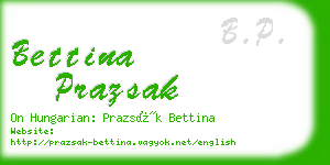 bettina prazsak business card